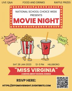 school choice movie night hillsboro national school choice week education freedom January 28 oregon